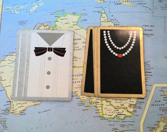 Vintage His and Her Bridge Playing Cards- Set of 10