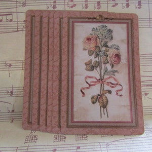 Cartas de jogar buquê de flores vintage - conjunto de 10
