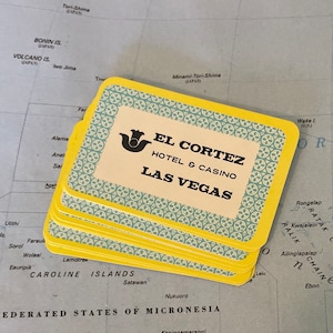 Vintage Miniature El Cortez Hotel & Casino, Las Vegas Karty do gry - Zestaw 11