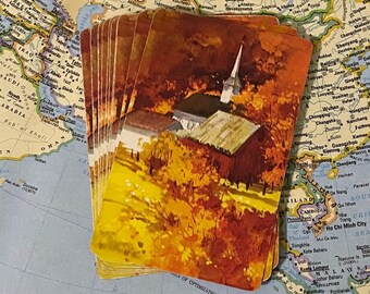 Vintage Fall in the Country-speelkaarten: set van 10 inch