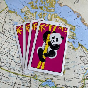 Cartas de jogar Vintage Panda in a Bamboo Tree - Conjunto de 10