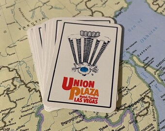 Vintage Miniature Union Plaza Hotel/Casino, Las Vegas Advertisement Playing Cards- Set of 10