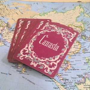 Cartas de Baralho Canasta Vintage - Conjunto de 10