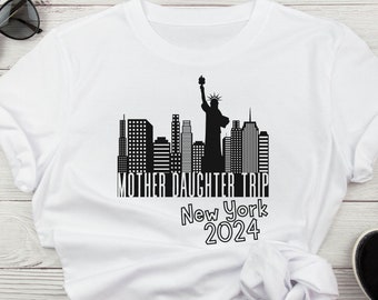 Personalized Mother Daughter Trip New York Shirt, Girls Trip Shirt, Mom Daughter Gifts, Family Vacation Tee, Mom and Girls Weekend T Sisters