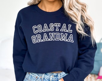 Coastal Grandma Sweatshirt, Grandmother Gift for Her, Ocean Aesthetic Shirt, Sea Lover Tee, Coastal Cowgirl T, Cute Crewneck Gift Nana Gigi
