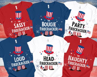 Funny Matching Group Fourth of July Shirts Custom Holiday Tshirt Cute 4th Family Gift Festive Red White Blue Summer Celebration Party Outfit