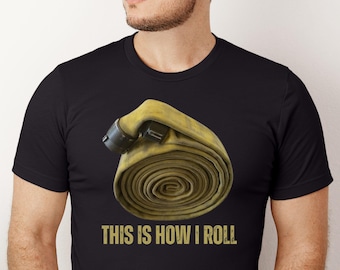 Camiseta divertida de bombero con manguera: camiseta sarcástica de bombero con manguera, regalo para operador de bomba de camión de bomberos.