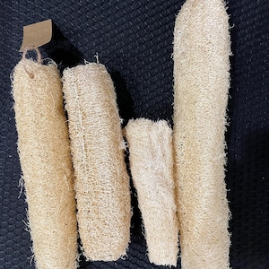Loofah Sponge Pack 4 Pcs, Natural Loofah Sponge No Chemicals, Friendly Exfoliating Sponge Natural Cleaning, Bath Sponge