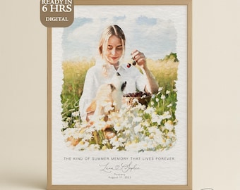 Custom Watercolor Portrait | Pet and Owner Illustration | Personalized Gift from Photo | Dog Lover Gift | Pet Memorial Art | Custom Artwork