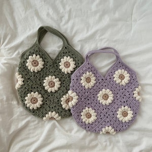 Daisy Motif Mini Bag Crochet Pattern – Instant Download, Cute PDF Bag Tutorial for Beginners