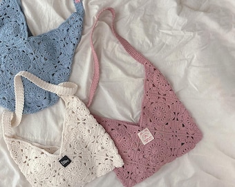 Patrón de bolso de hombro floral de crochet (para principiantes avanzados) (patrón en PDF)