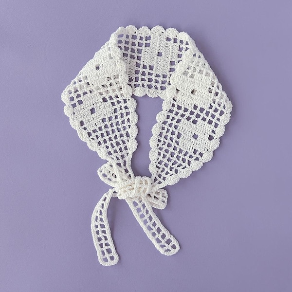 Patrón PDF para diadema de ganchillo – Motivo floral Rosie Filet, accesorio para el cabello, pañuelo, videotutorial