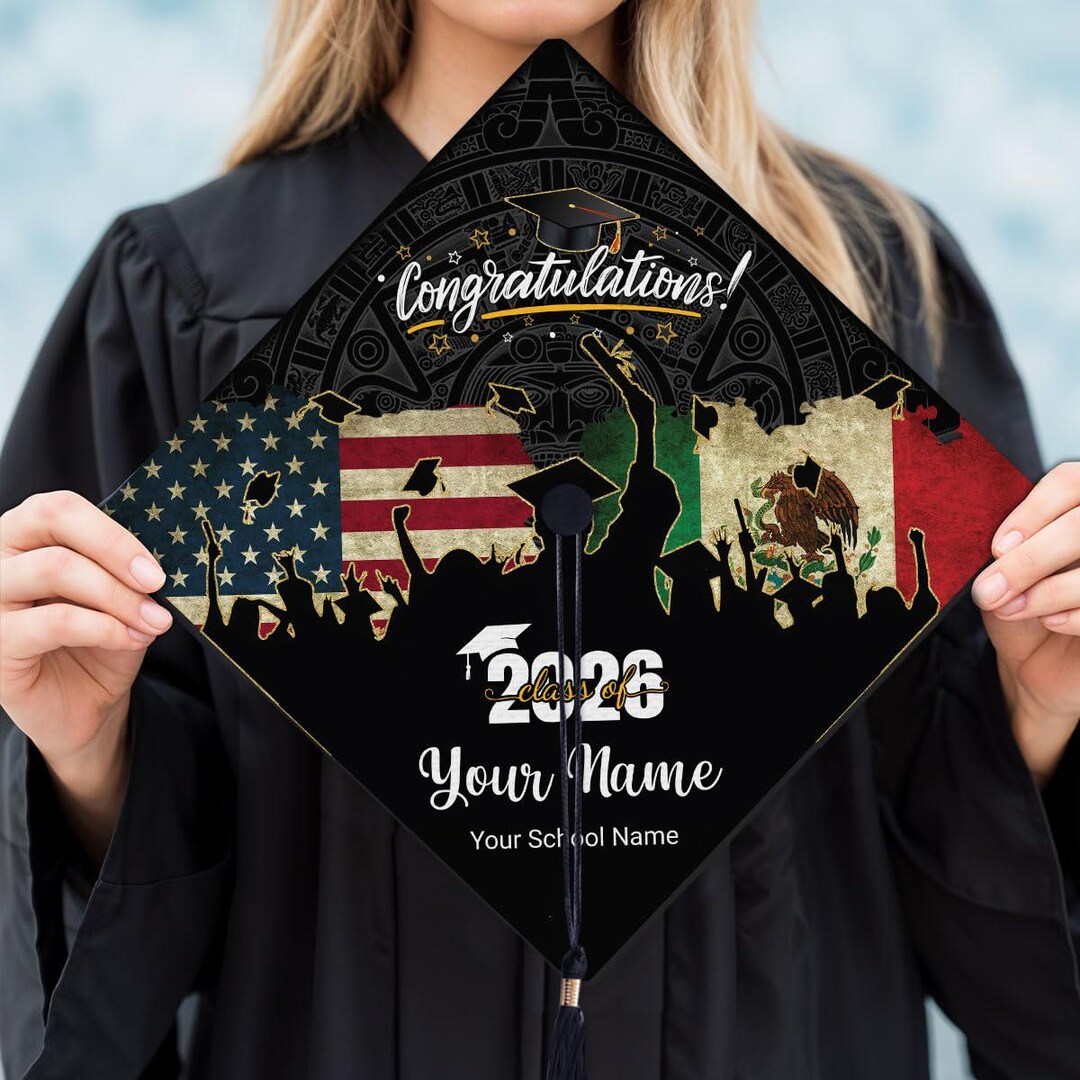 Customized Mexican Graduation Cap Topper, Cap Decoration for Graduation ...