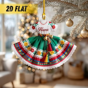 white christmas dresses Chiapaneco Ruedo Sencillo Floral Embroidered Mexican Dress- Vestido  Mexicano Bordado