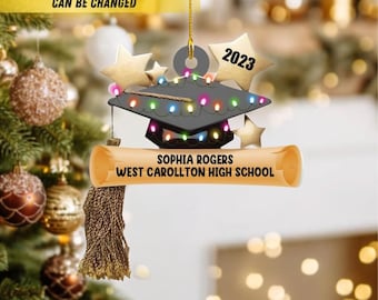 Personalized Graduation Ornament, High School, College Graduate Gift