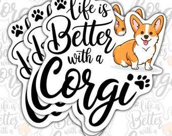 Adesivo per auto Corgi da 15 cm (5,9 pollici) Carino Corgi