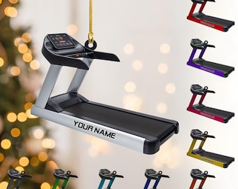 Personalized Treadmill Christmas Ornament: Gym Decor, Gift for Runner