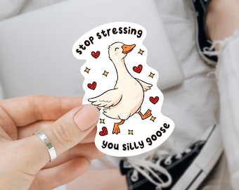 Silly Goose Vinyl Sticker, Funny Meme, Laptop Decal