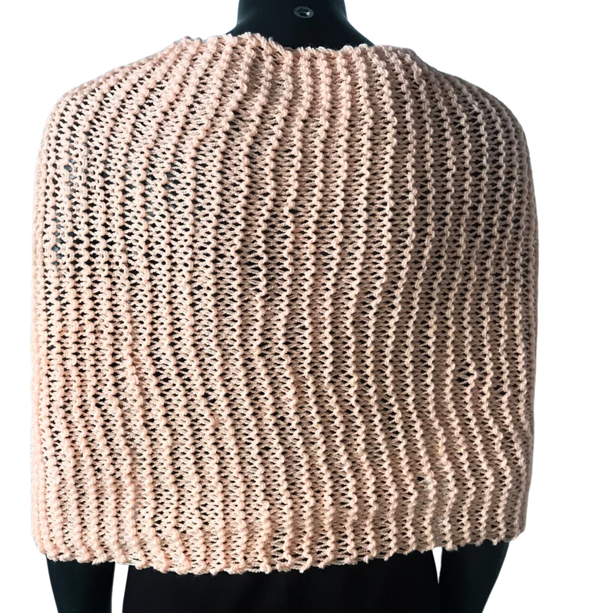 Color Cascade Acrylic Woolen Stole- Peach