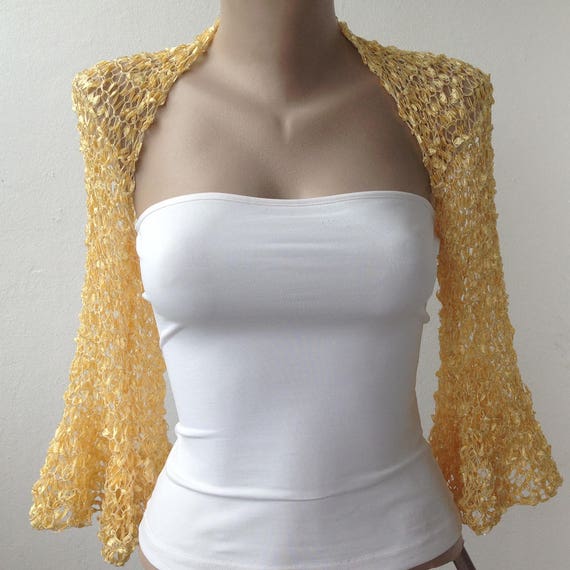 Yellow ShrugYellow Bolero Yellow Bolero Shrug Yellow Etsy