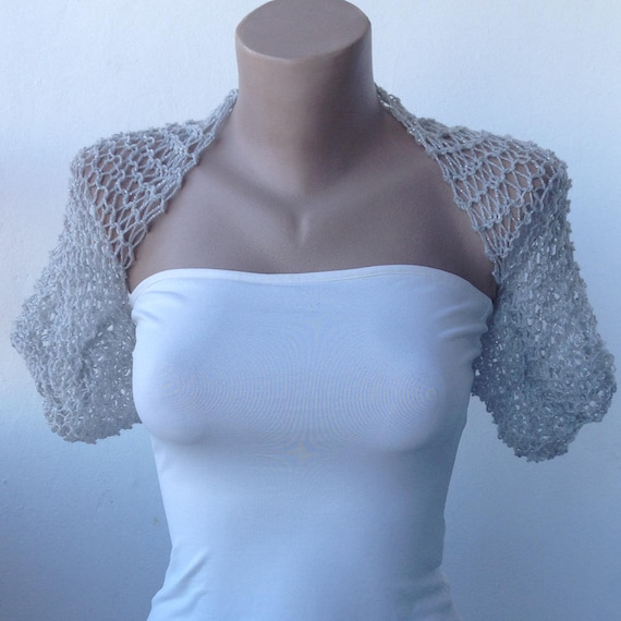 silver grey chiffon jacket