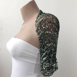 Half Sleeves Dark Green Summer Spring Bolero Shrug, Silky Crochet Open Wedding Cropped Jacket, Dance Party Evening Shrug, Bridesmaid Jacket