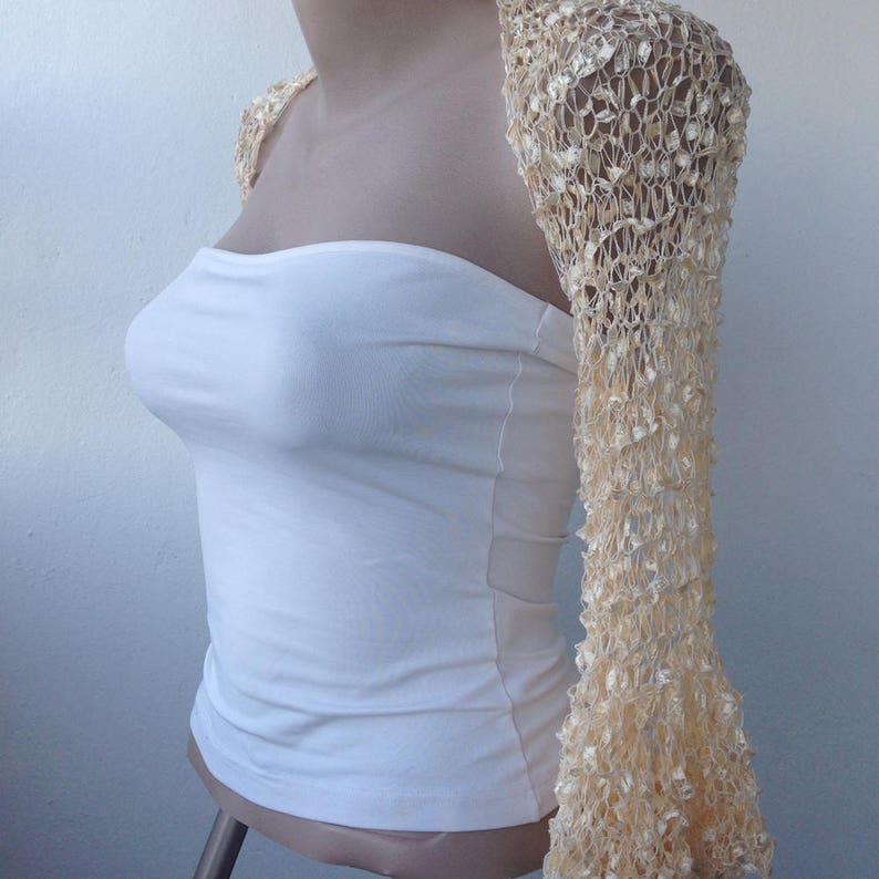 Ruffle Sleeve Pale Yellow Bolero Shrug Pale Yellow Bridal Etsy