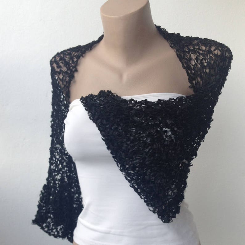 Black Bolero Shrug Evening Bolero Shrug Bolero Shrug Black Etsy