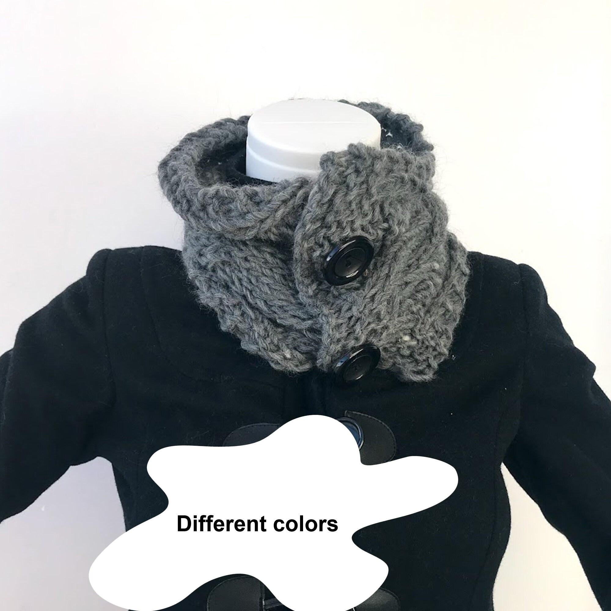 Bufanda con botones - Etsy