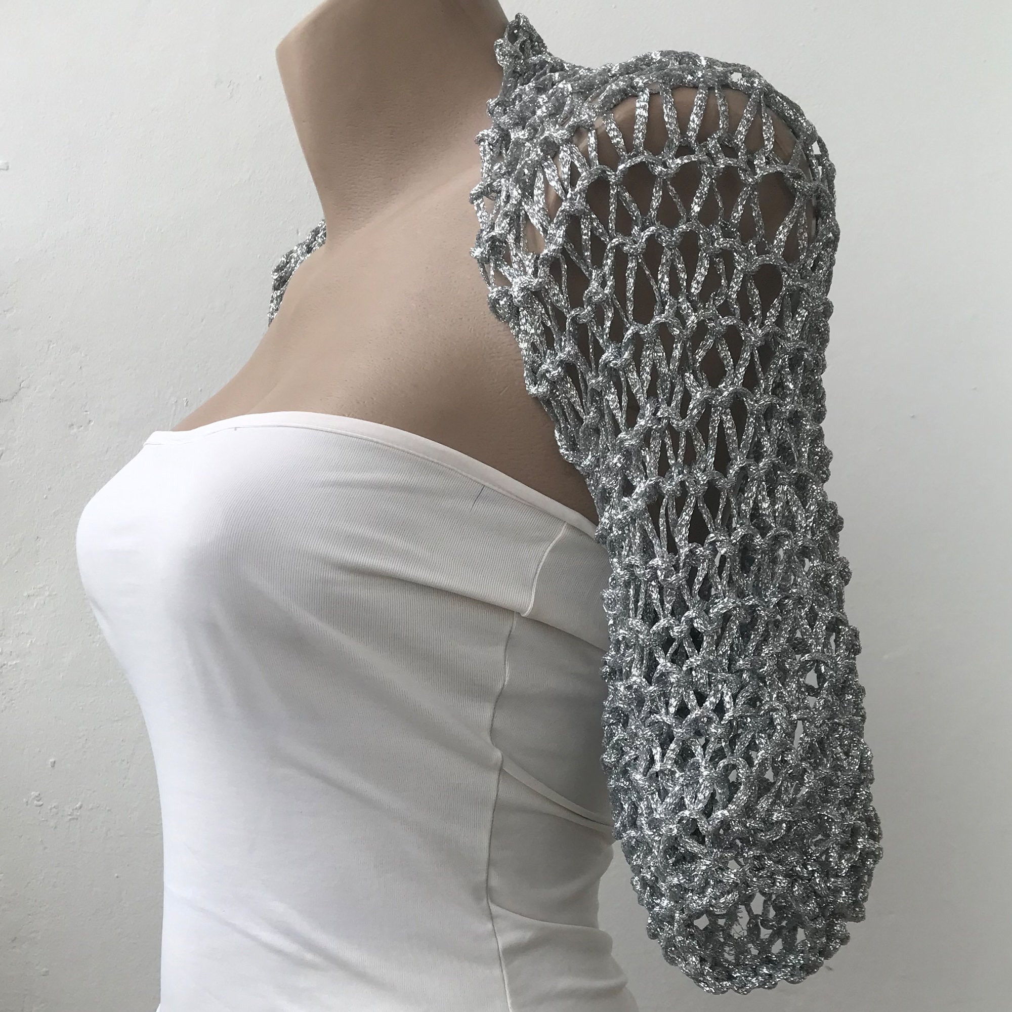 Silver shop metallic shrug