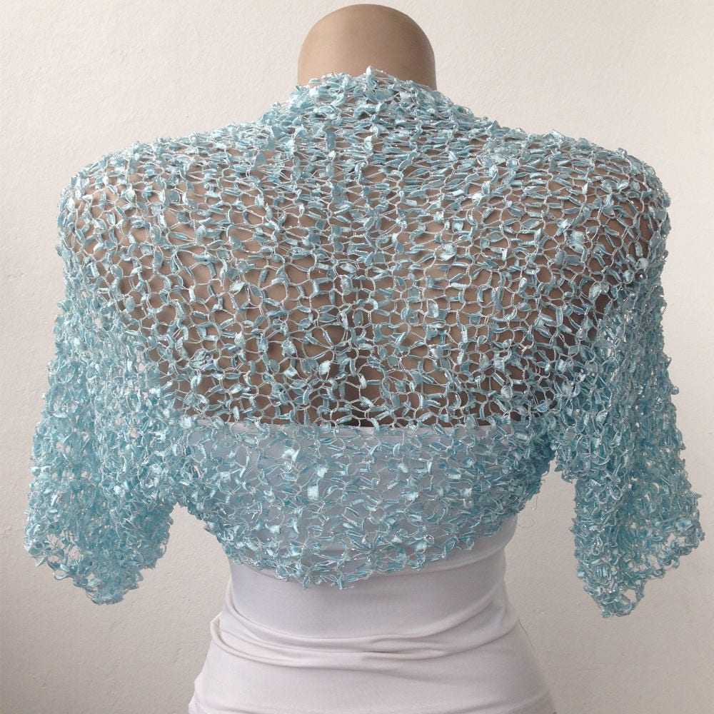 Light Blue Bolero Light Blue shrug Blue Wedding Bolero Blue Etsy