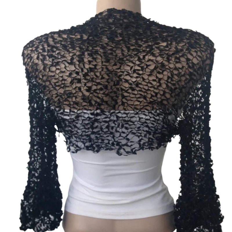 Black Lace Shrug Bolero Jacket