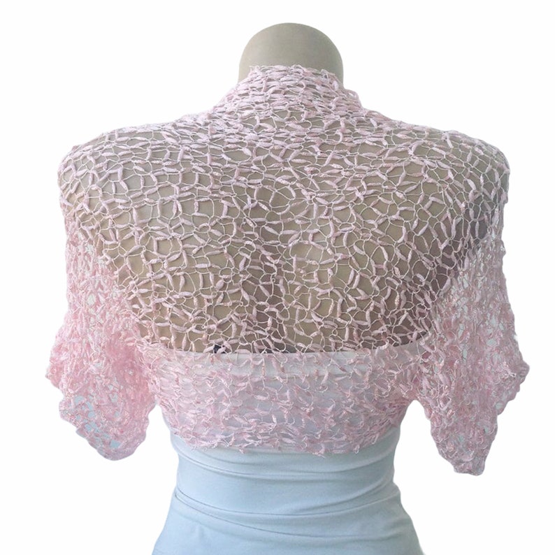 Pink Bolero Shrug Pale Pink Bolero Pale Pink Shrug Light Etsy