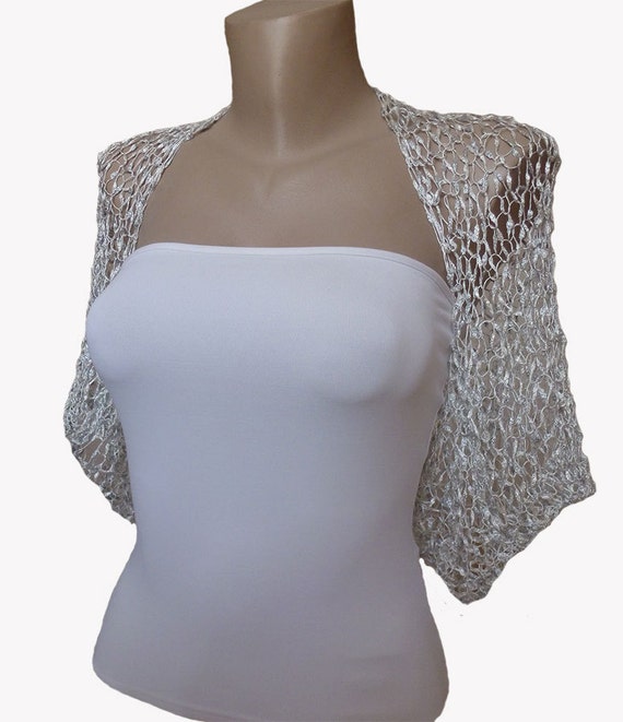 silver wedding bolero