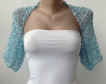 light blue bolero jacket