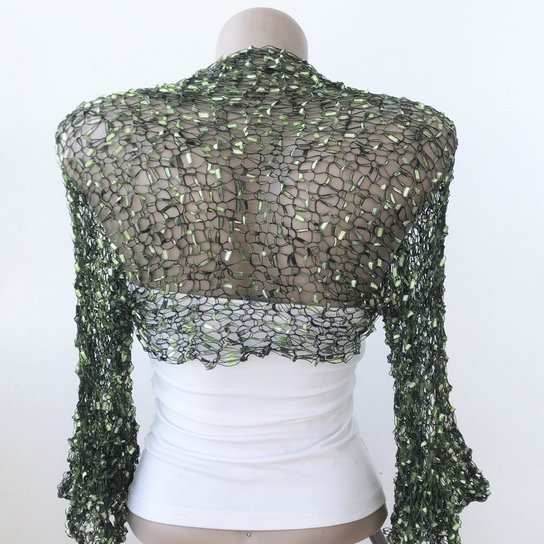 Green Bolero Shrug Dark Green Bridesmaid Jacket Mother of Etsy