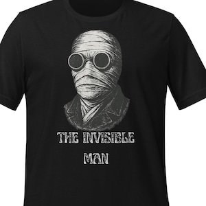 Retro T-Shirt Der unsichtbare Mann T-Shirt Vintage Horror Film T-Shirt Kultklassiker Shirt perfektes Geschenk für Monsterfilmfans