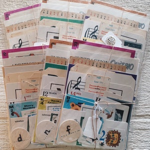 Vintage Flashcards Packs - woord, afbeelding, nummer, flashcard, scoreblad, gamekaart, kaarthandel, muziekkaart, speelkaartenset, rummy