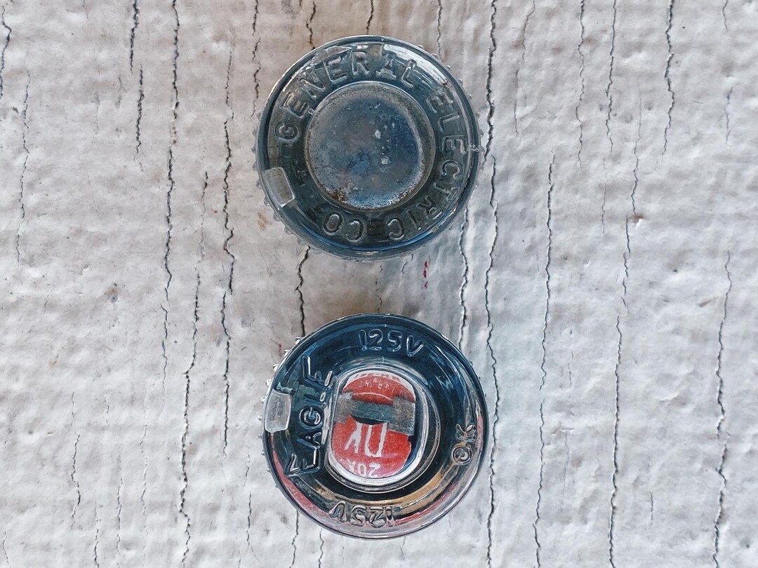 Glass Plug Fuse 2 Metal, Steampunk Supplies, Electrical, Gadgets, Gizzmos, Metal Parts