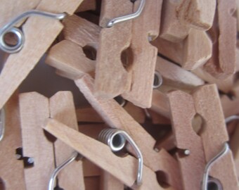 Mini mollette da bucato piccole naturali (75) marrone chiaro, mollette da bucato in legno da 2,5 cm per decorazione, journaling, pin up, appendere, esposizione di foto P2