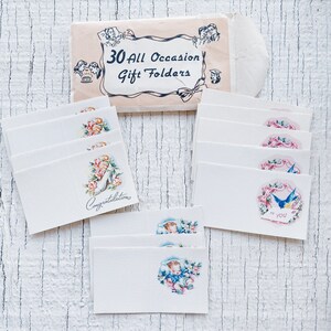 Vintage Kleine Karten- Vintage Papier Ephemera Lot Papier Pack Vintage Karten Partykarten, Sympathie, Danke, Herzlichen Glückwunsch, beste Wünsche