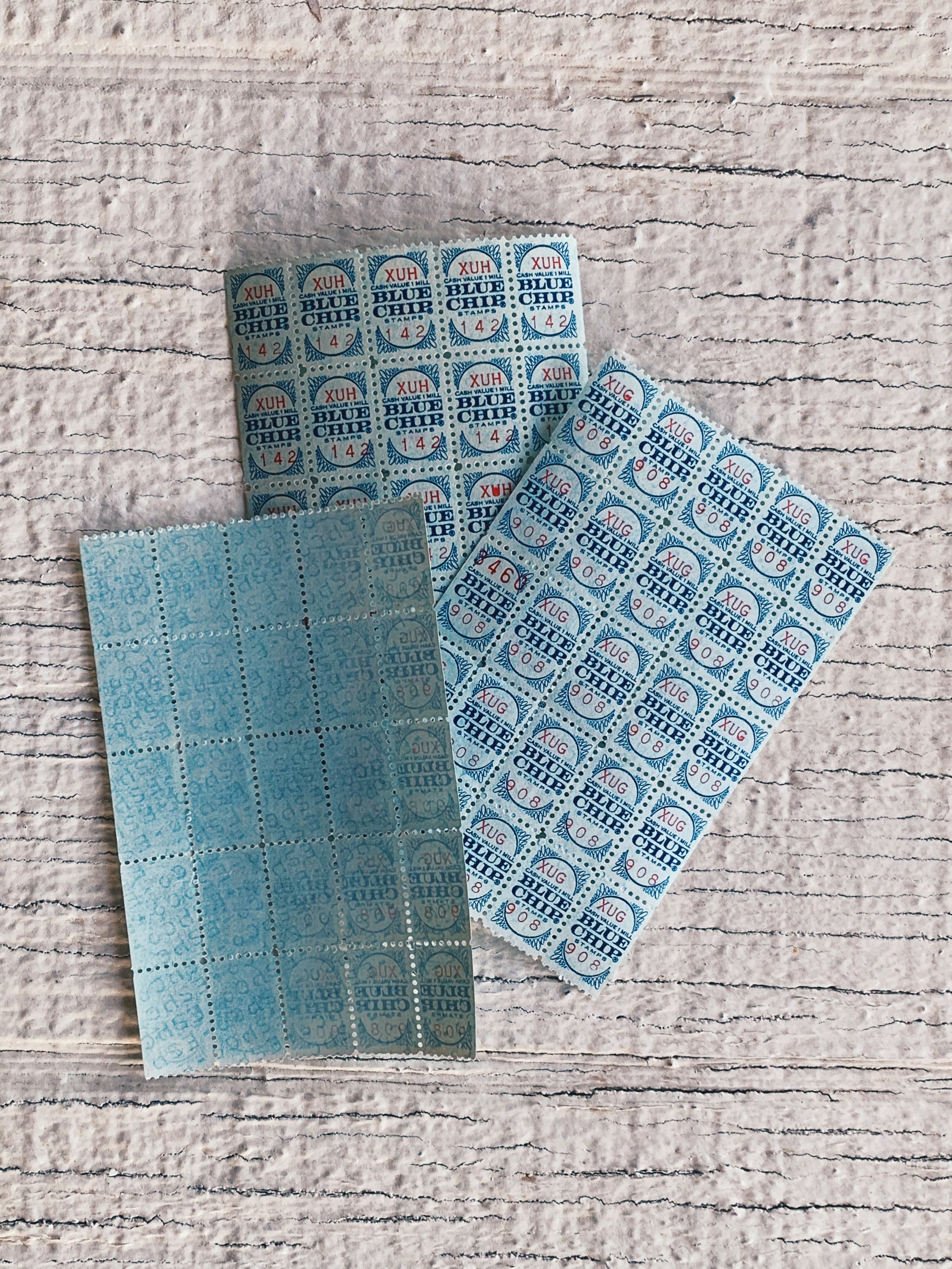 1 Blue Chip Savings Book Filled With Stamps 1960 GC/ Ephemera Junk Journal