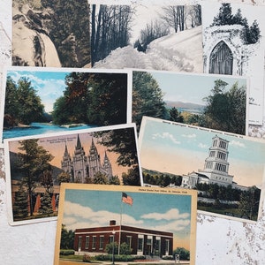 Cartoline d'epoca Utah, Vermont, Virginia Cartoline di stato ephemera di viaggio Souvenir degli Stati Uniti Cartoline da collezione degli Stati Uniti