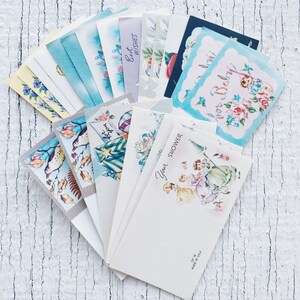 Vintage Kleine Karten- Vintage Papier Ephemera Lot Papier Pack Vintage Karten Partykarten, Sympathie, Danke, Herzlichen Glückwunsch, beste Wünsche