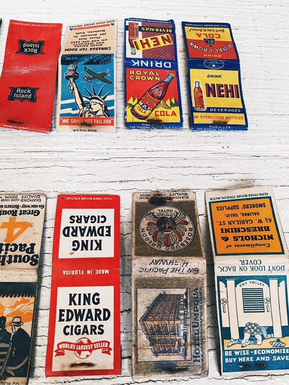 Vintage Matchbook (E)- Antique Matchbook Advertisements