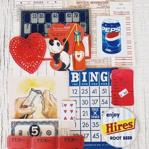 Vintage Valentine&#39;s Ephemera Pack-Vintage papier ephemera Paper pack, Valentijnskaarten, Valentijnsdecoratie, huis, journaling, Soda pop, rootbeer