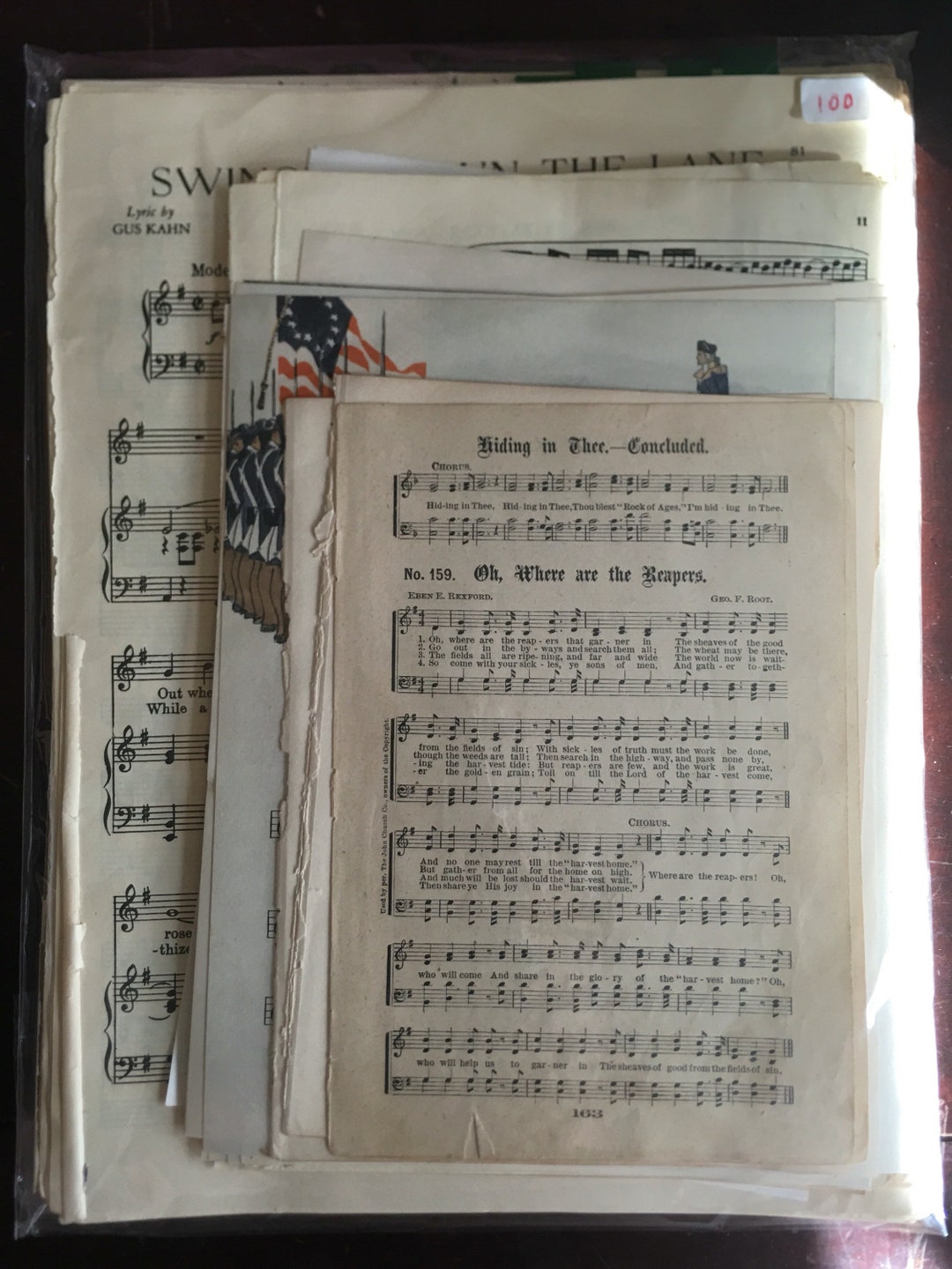 Vintage Music Paper Pack (100) Lot- Paper Ephemera Vintage Music Paper ...