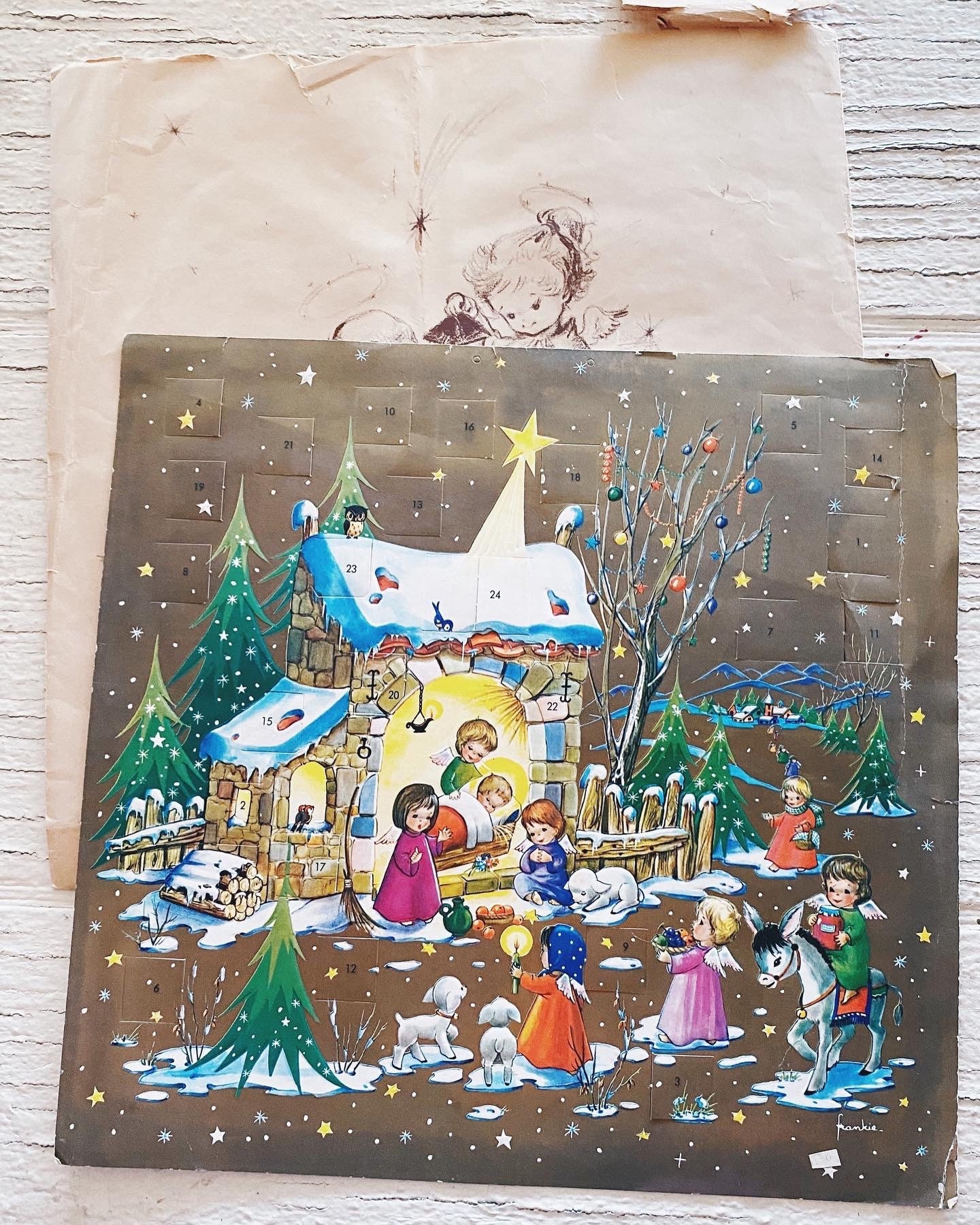 Vintage Christmas Advent Calendar Vintage Paper Ephemera Lot - Etsy