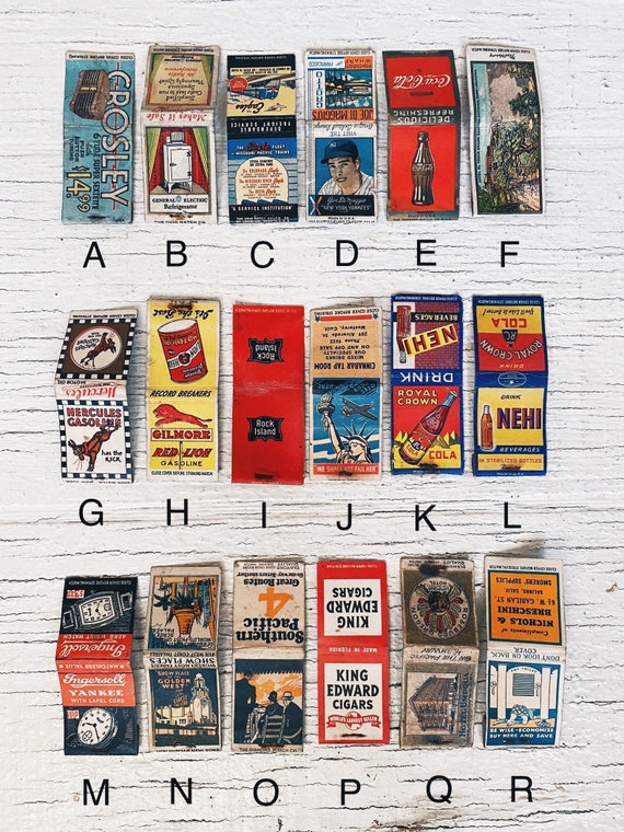 Vintage Matchbook (E)- Antique Matchbook Advertisements