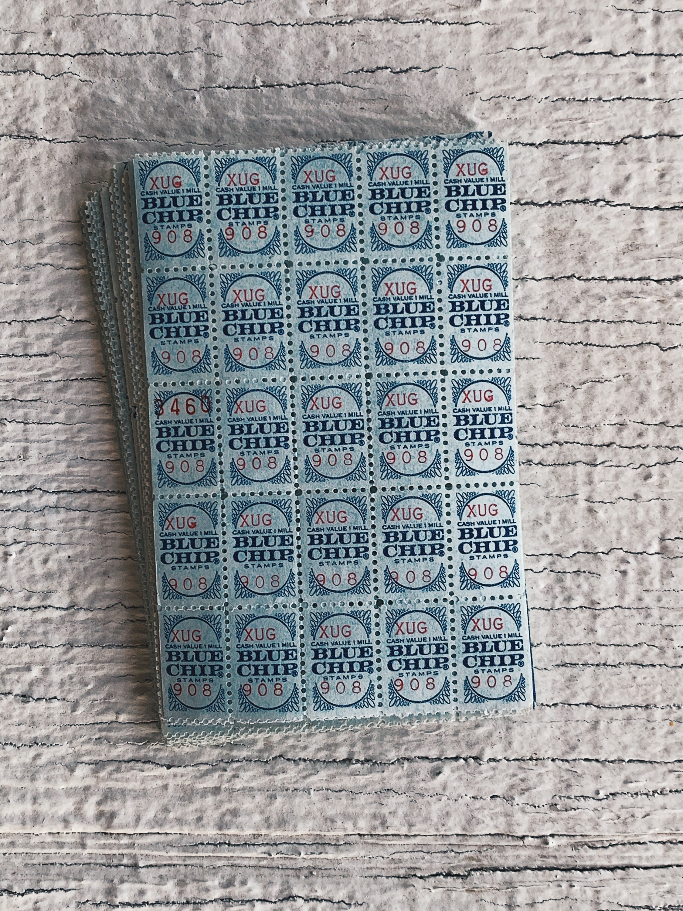 1 Blue Chip Savings Book Filled With Stamps 1960 GC/ Ephemera Junk Journal